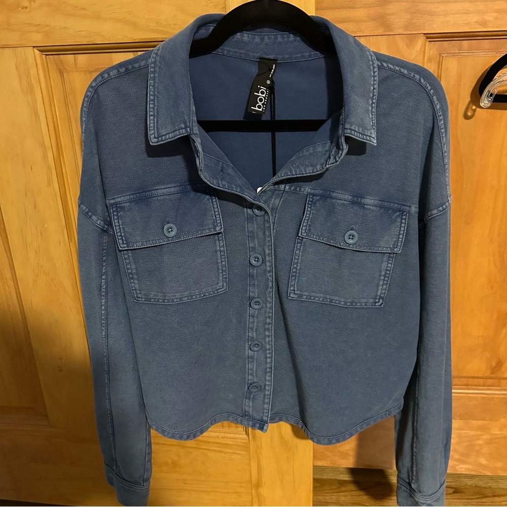 NWT Bobi button front short shacket